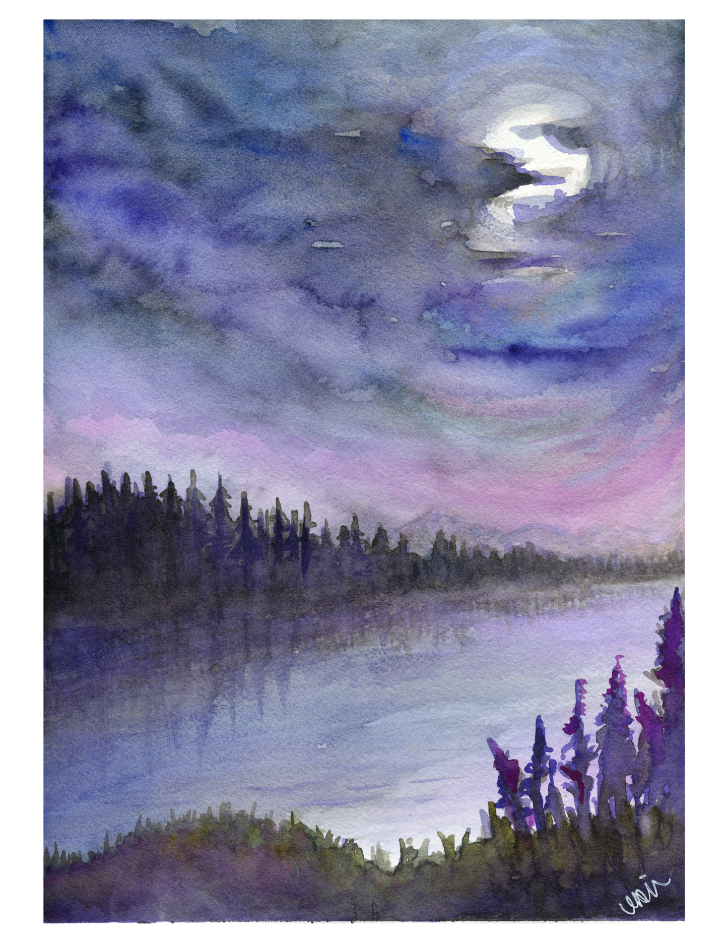 Threshold - Field; Original Watercolour