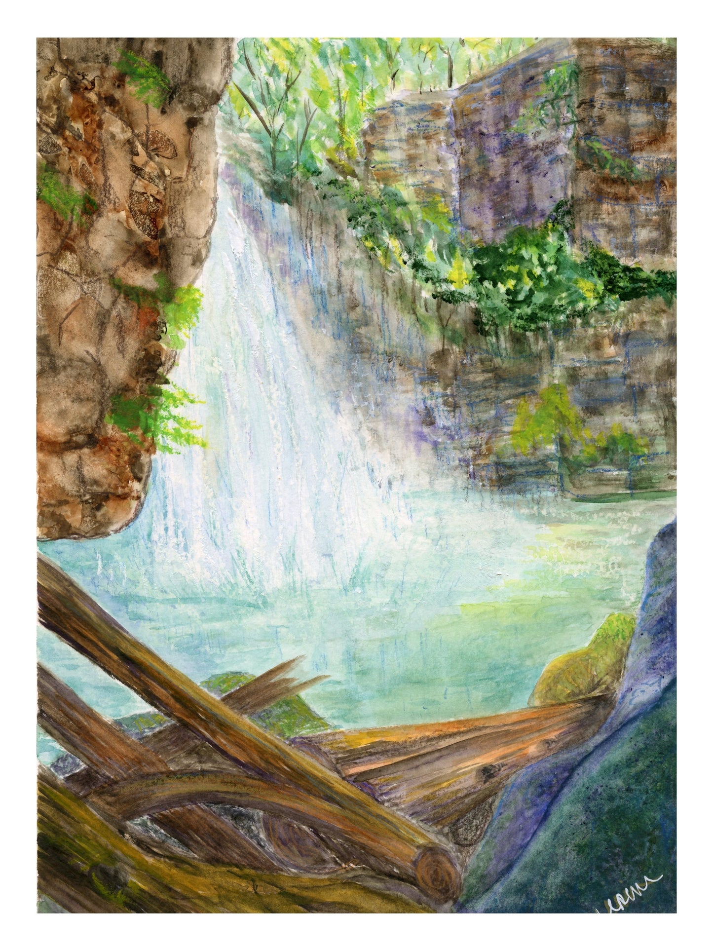 Blanket Creek Falls - Original Watercolour