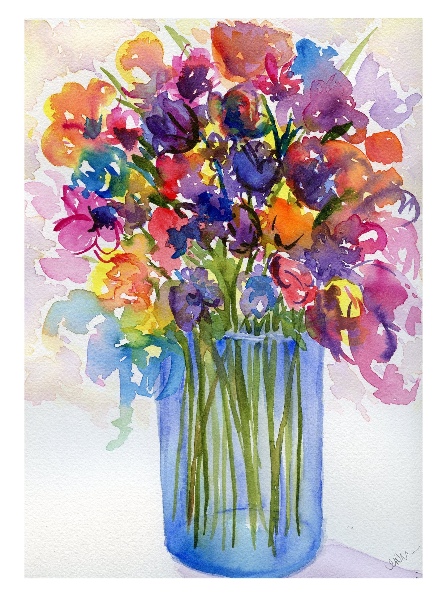 Gathered Blooms - Original Watercolour