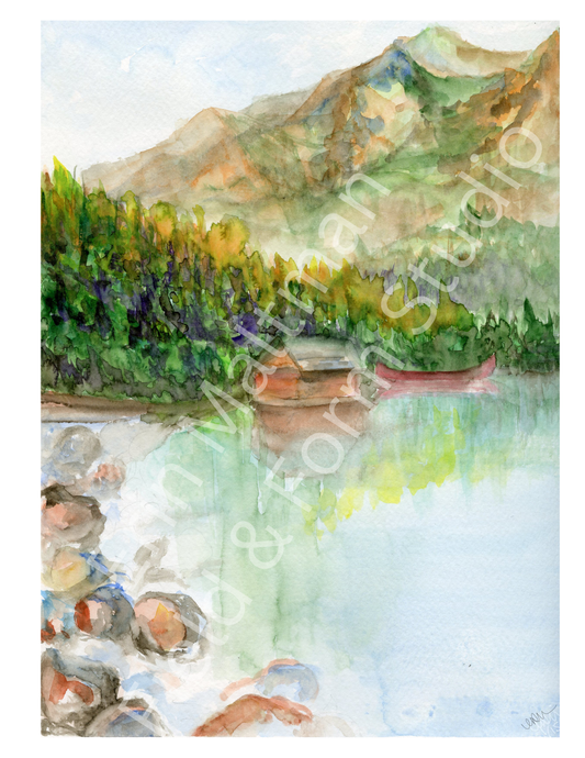 Lakeside Stillness - Original Watercolour