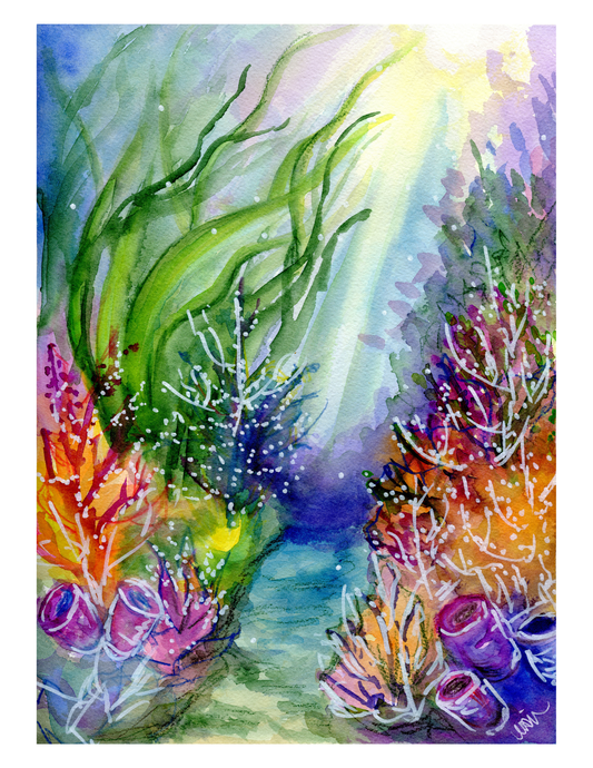 Tethered - Field; Original Watercolour