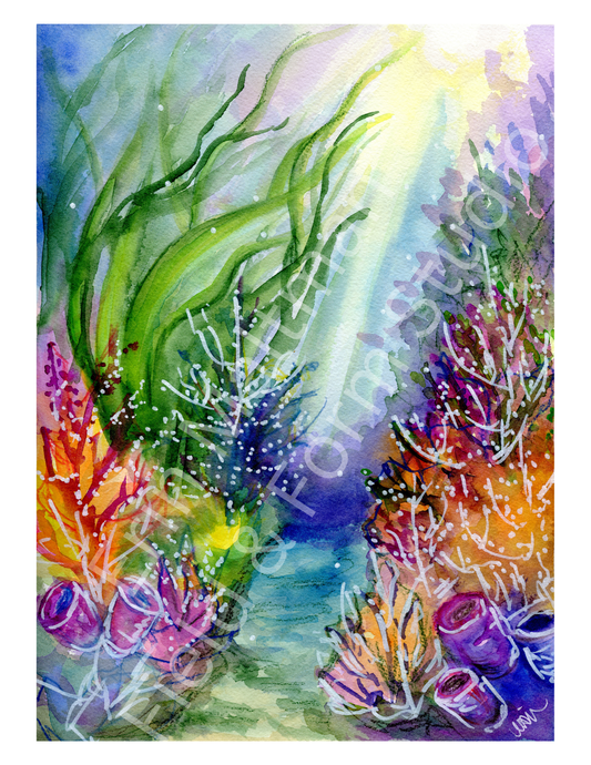 Tethered - Field; Original Watercolour
