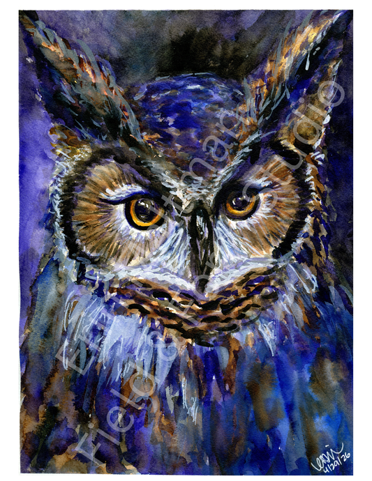 The Watcher - Original Watercolour